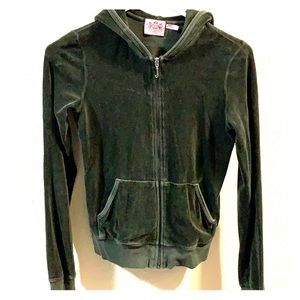 Dark Green Juicy Couture Velour Jacket